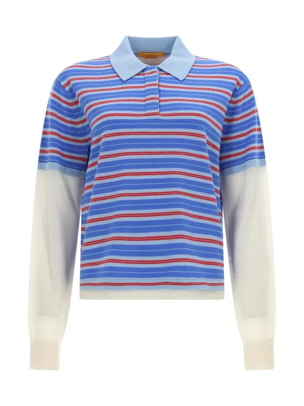 "Layered Stripe Rugby" Polo Shirt - Guest In Residence