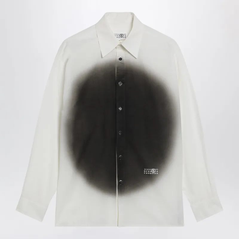 White Shirt With Spray Print - MM6 Maison Margiela