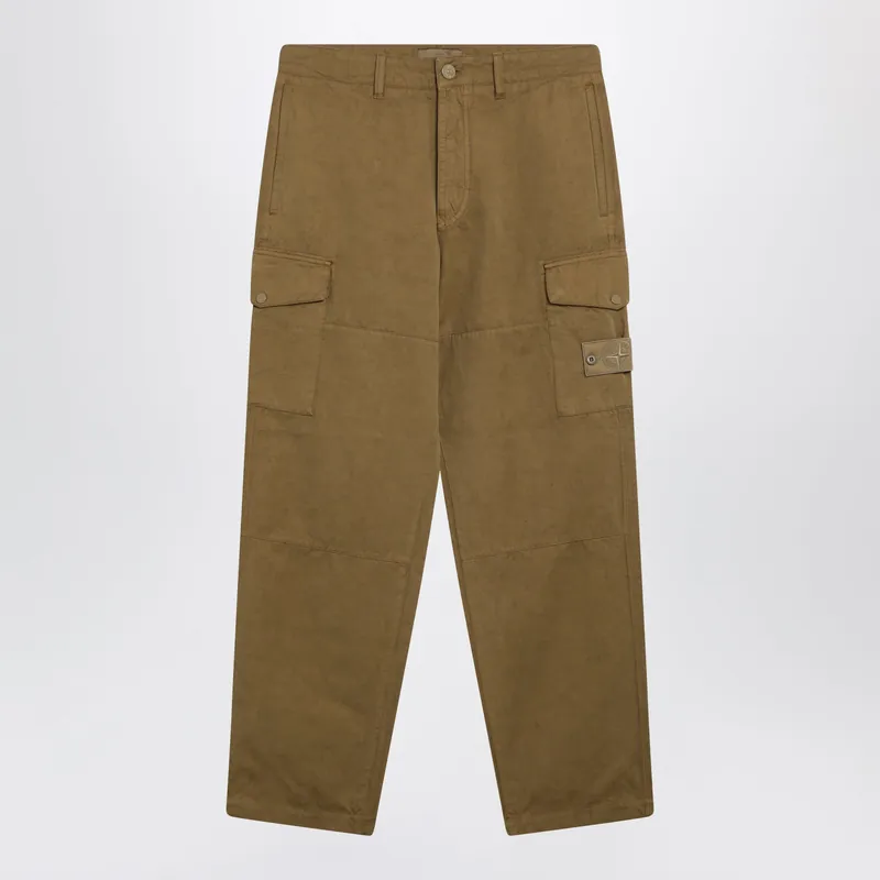 Ghost Garment-Dyed Cotton And Linen Cargo Trousers Beige