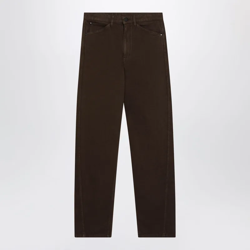 Brown Twill Trousers - Lemaire