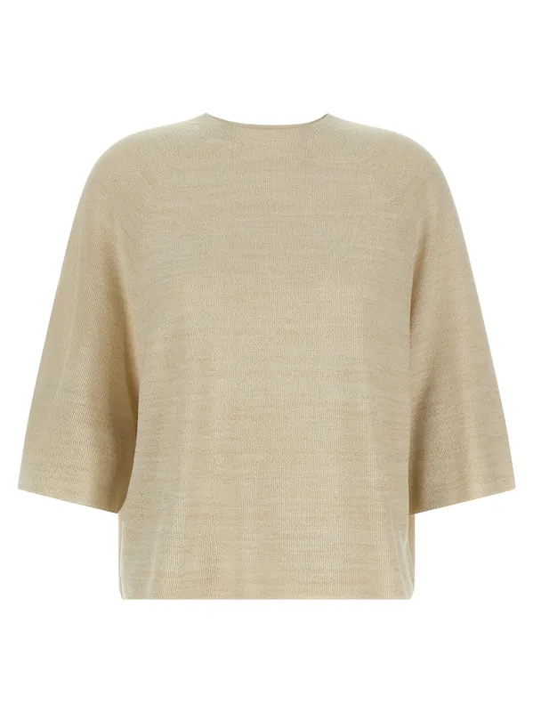 Lamé Thread Sweater Sweaters And Cardigans Gold - Fabiana Filippi