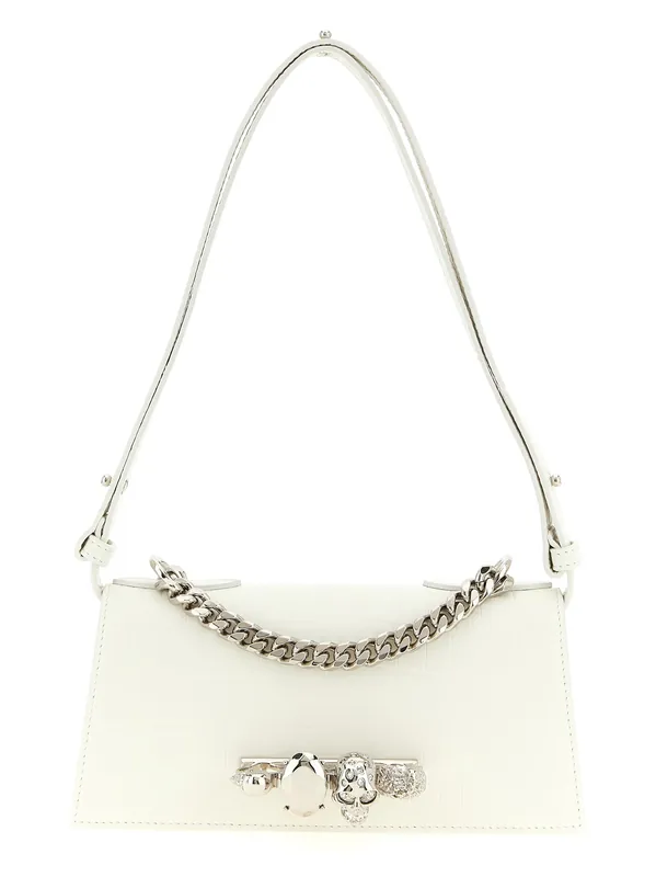 Jewelled Shoulder Bags White - Alexander McQueen