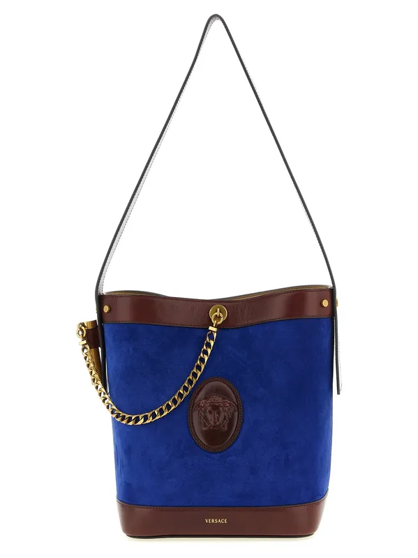 Pivot Shoulder Bags Blue - Versace