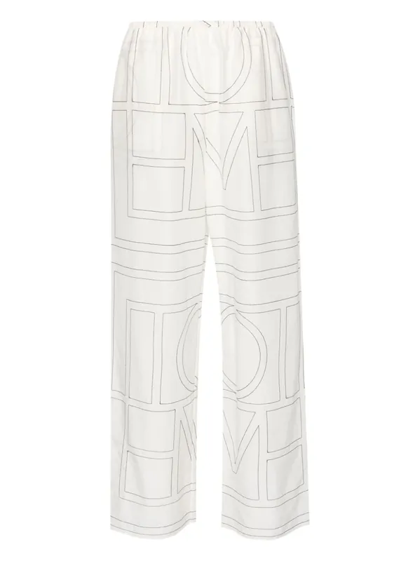 Cotton Blend Pajama Trousers - Toteme