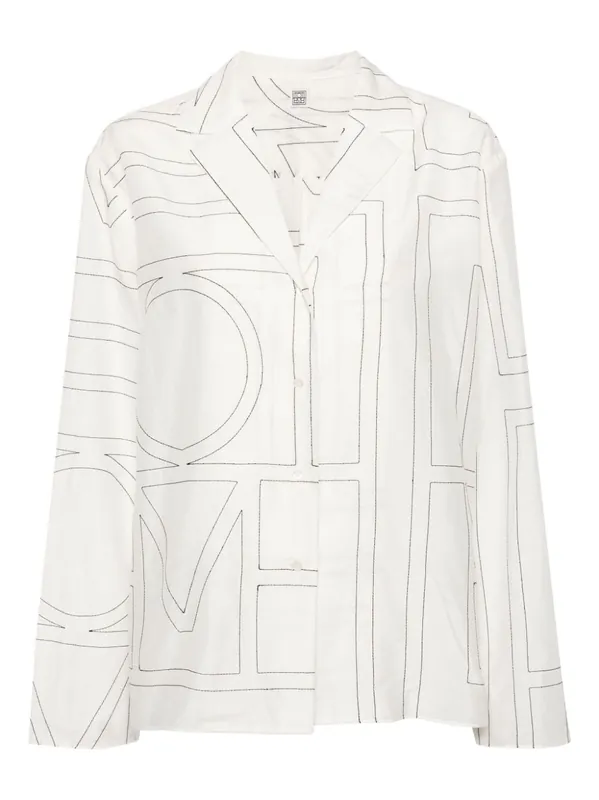 Cotton Blend Pajama Shirt - Toteme