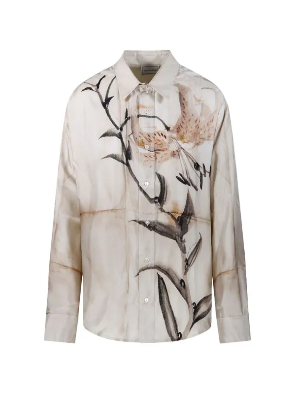 Printed Silk Shirt - Pierre Louis Mascia