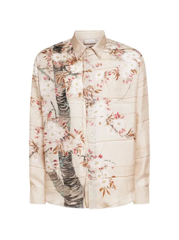 Printed Silk Shirt - Pierre Louis Mascia