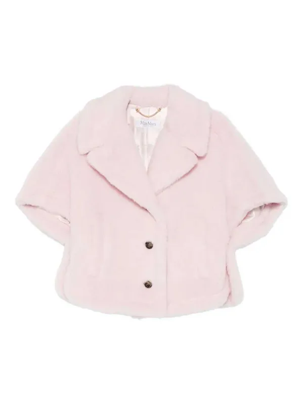 Raven Teddy-Texture Buttoned Cape