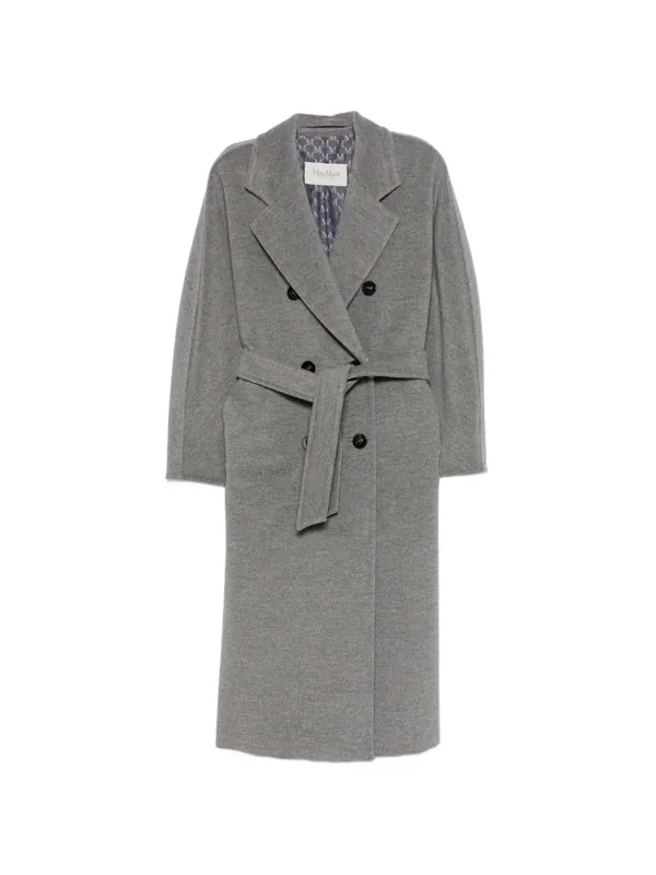 Double-Breasted, Buttoned Coat With Belt