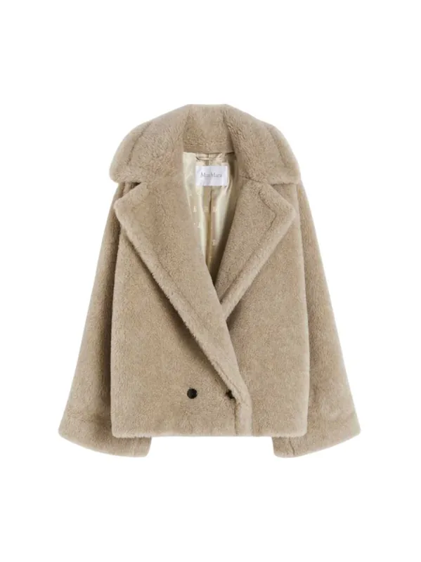 Alpaca And Cashmere Teddy Coat - Sand