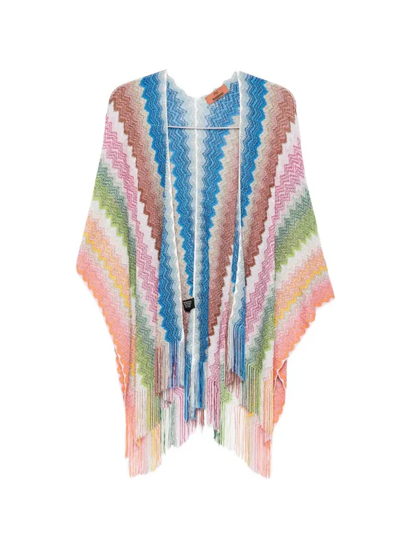 Zig Zag Print Poncho - Missoni