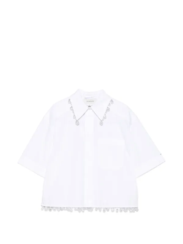 Cotton Cropped Shirt - Sportmax