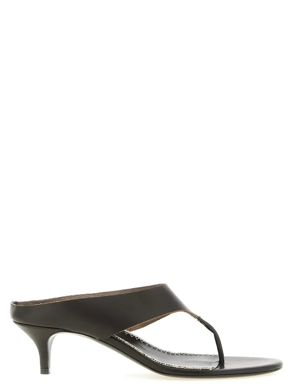 Leather Sandals Brown - Magda Butrym