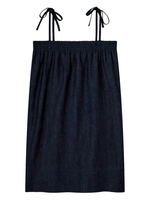 Iris Straight-Cut Denim Dress