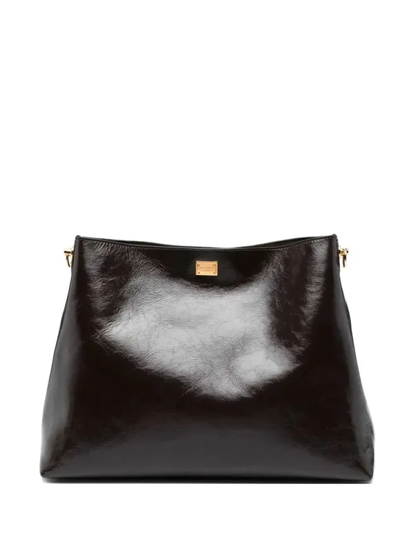 Shoulder Bag With Logo Plaque - Dolce & Gabbana