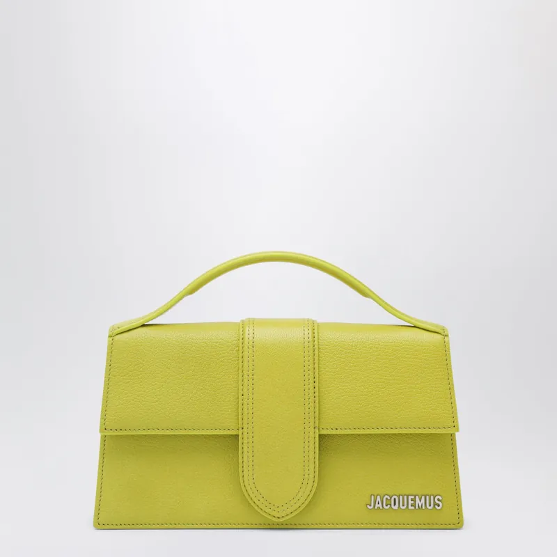 Le Grand Top-Handle Bag In Acid Green Leather