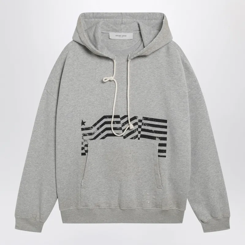 Journey Sweatshirt With Vintage-Effect Print In Grey