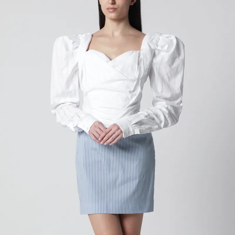 Sunday Corset Top In White Cotton - Vivienne Westwood