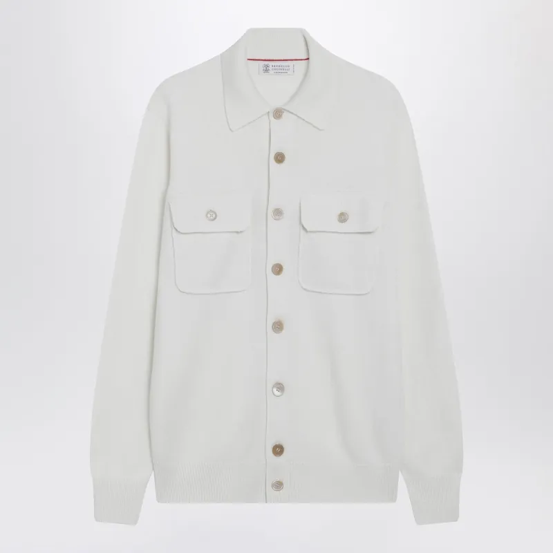 White Cashmere Cardigan - Brunello Cucinelli