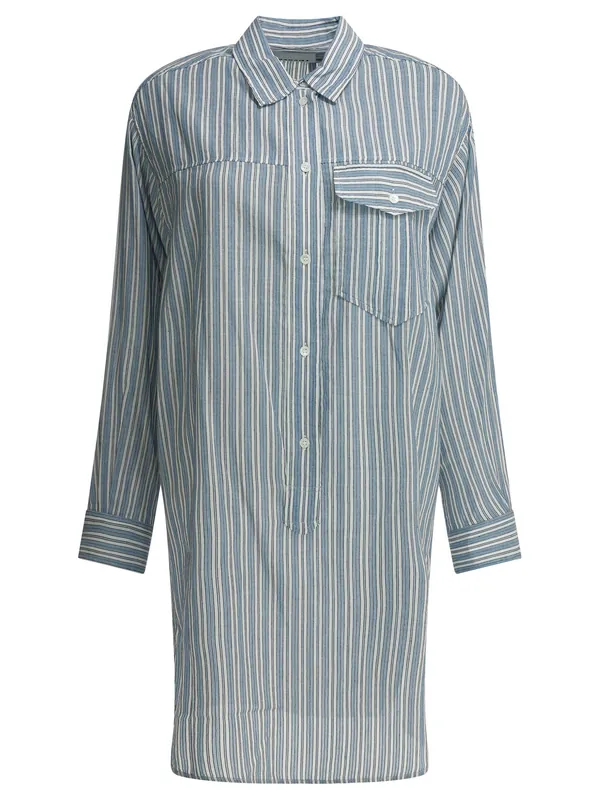 Striped Chemisier Dress Dresses Blue - Isabel Marant ÉToile
