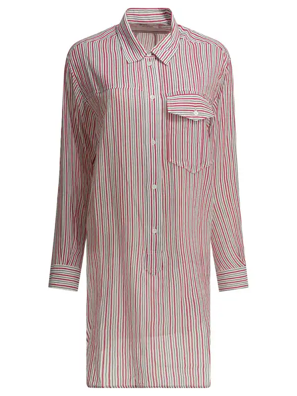 Striped Chemisier Dress Dresses Red - Isabel Marant ÉToile