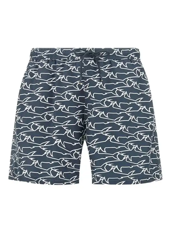 Swimwear Portofino With Iconic Sharks Waves Print - Paul & Shark