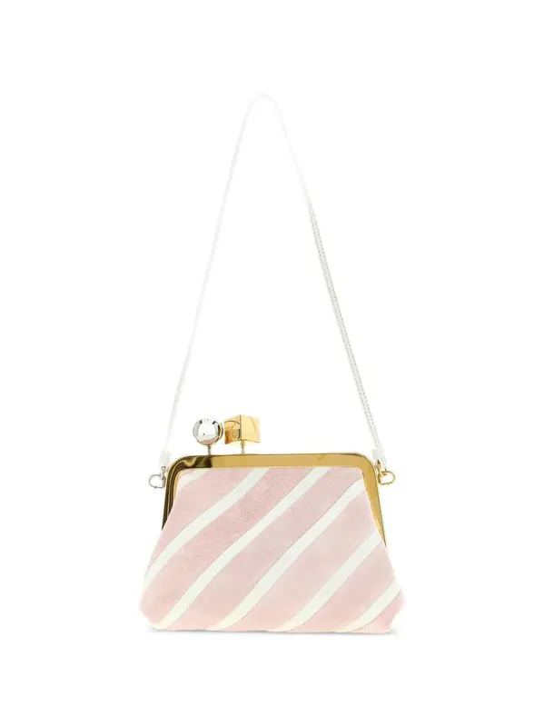 Berlingot Striped Patchwork Clutch - Jacquemus