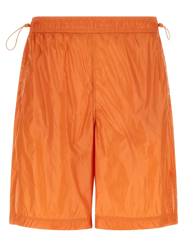 Shiny Nylon Bermuda Shorts Bermuda And Short Orange - Laminar