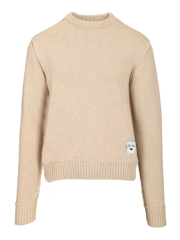 Reversible Label Knit Knitwear White - Arte