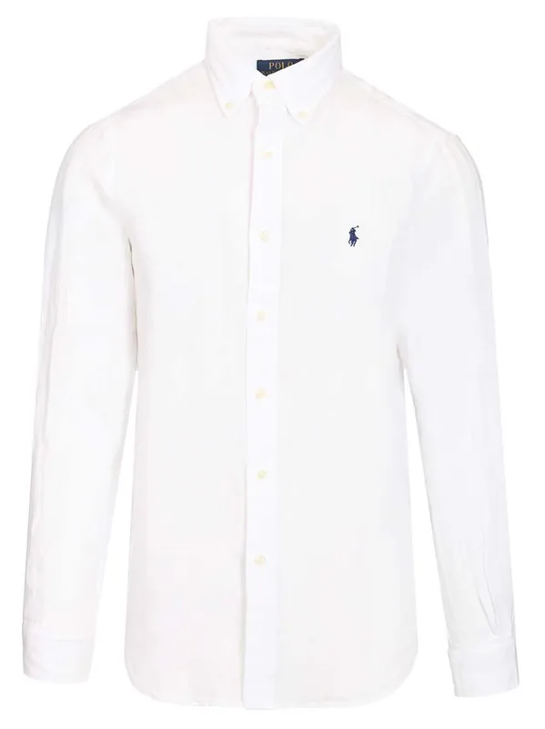 Lightweight Linen Shirt Shirts White - Polo Ralph Lauren