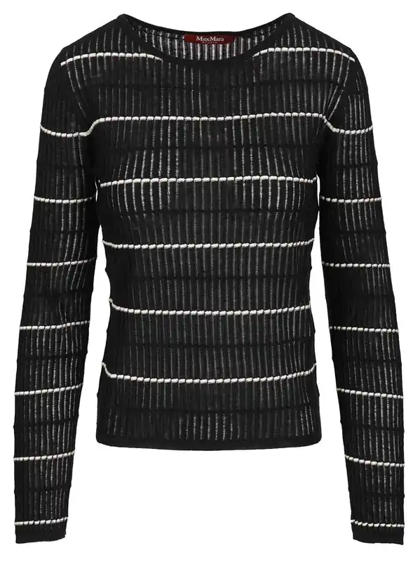 Fitted Wool Sweater And Set Knitwear Blue - Max Mara