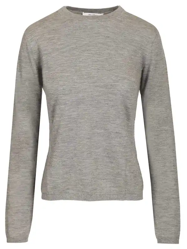 Cashmere Crew Neck Sweater Knitwear Grey - Max Mara
