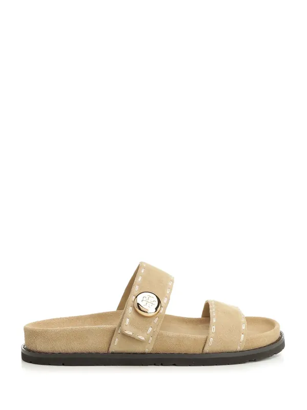 Romy Slider Sports Sandal Sandals Beige - Tory Burch
