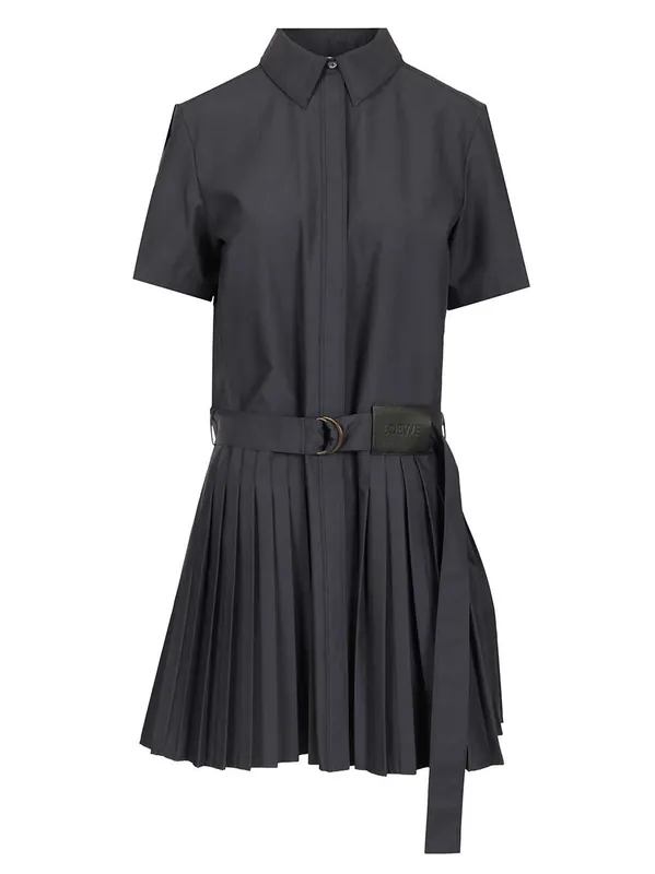 Pleated Dress Dresses Blue - Loewe