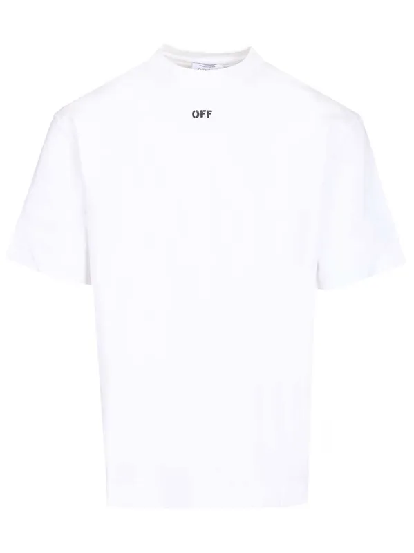 With Paint Arrow Print T-Shirt White