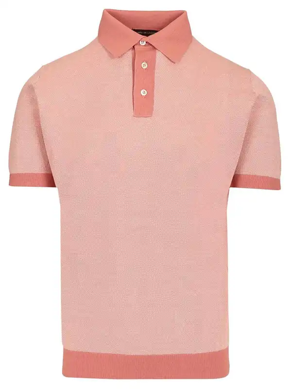 Pique Polo Shirt Rose - Filippo De Laurentiis