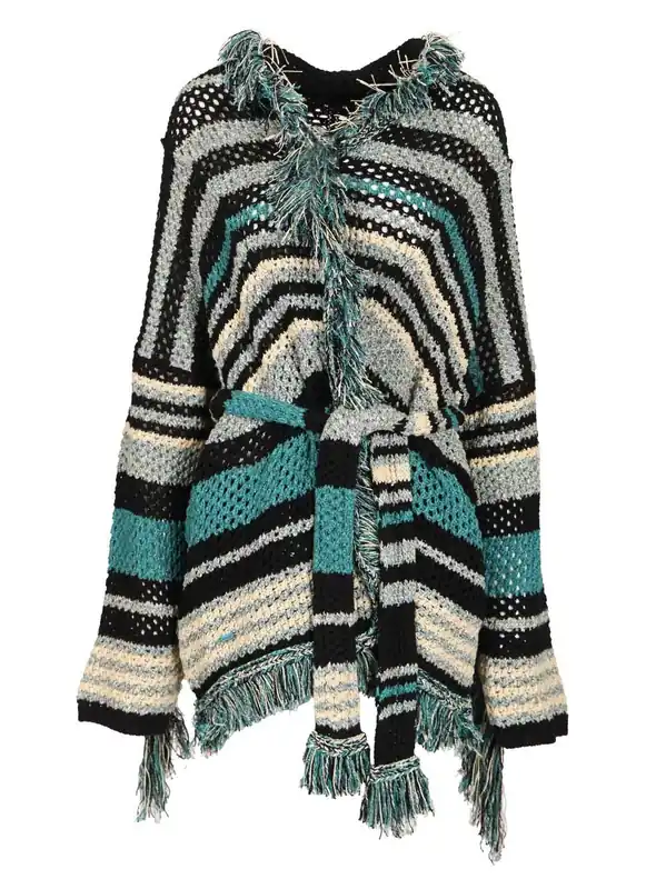 Striped Cotton Cardigan Knitwear Multicolor - Alanui