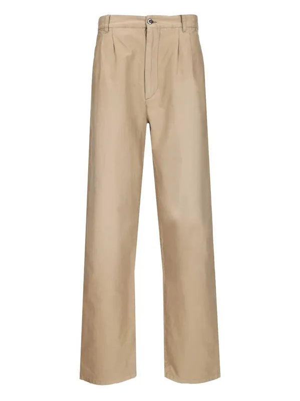 Cotton Trousers Beige - Maison Margiela
