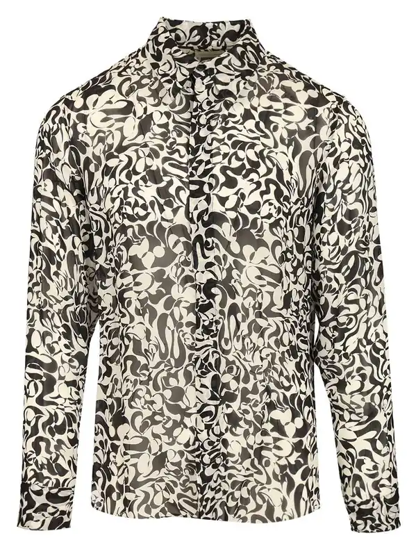 Carvies Viscose Shirt Shirts Black - Dries Van Noten
