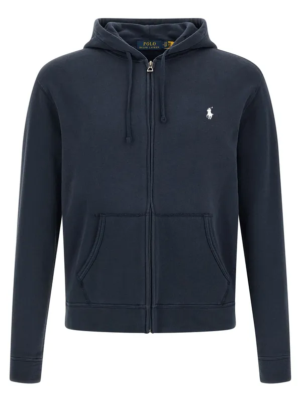 Loopback Cotton Hoodie Sweatshirt Blue - Polo Ralph Lauren