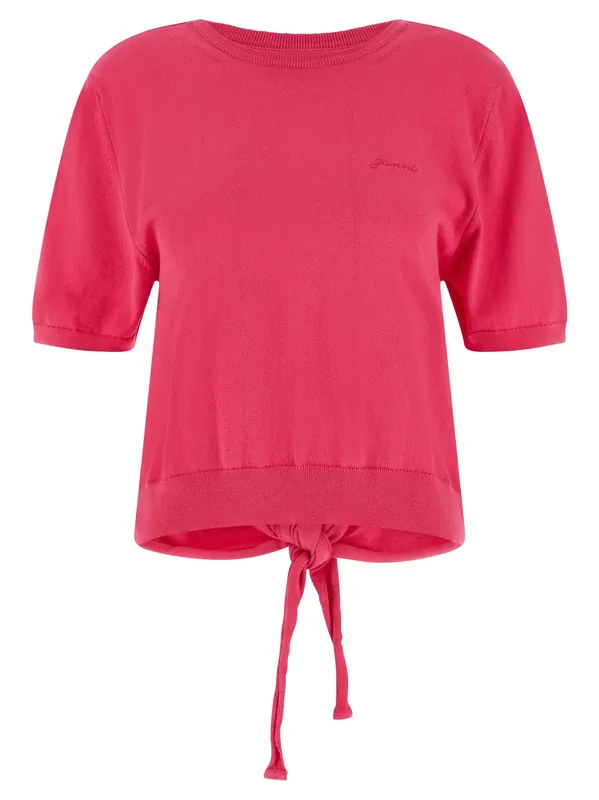 Bare Back Sweater Sweaters And Cardigans Fuchsia - Ganni