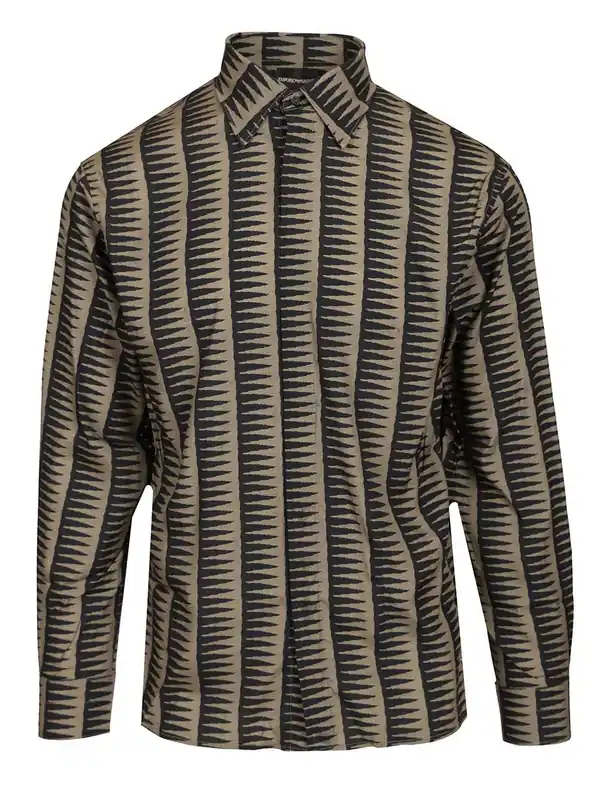 Lyocell Blend Shirt Shirts Blue - Emporio Armani