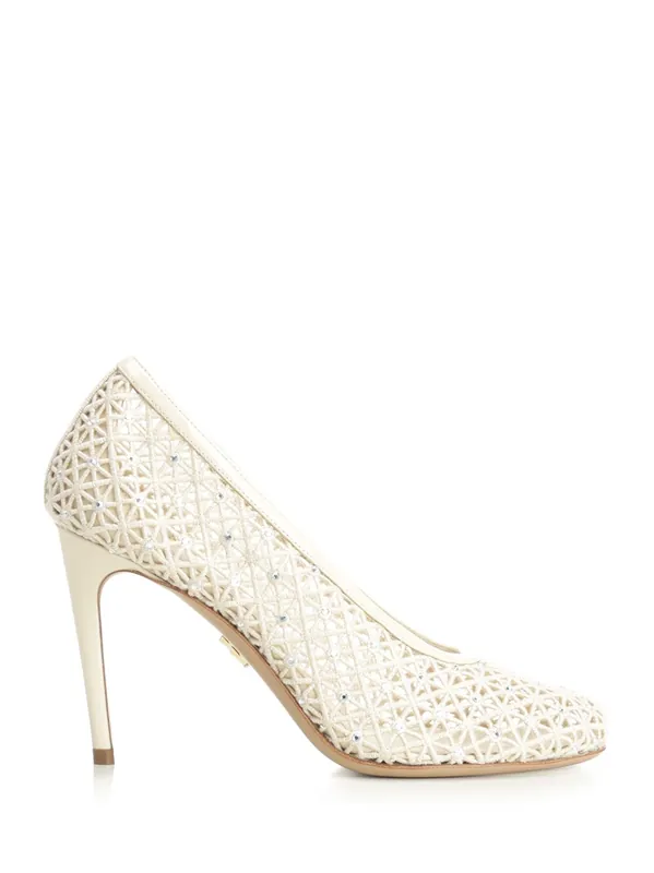 Macramé Pumps White - Ferragamo