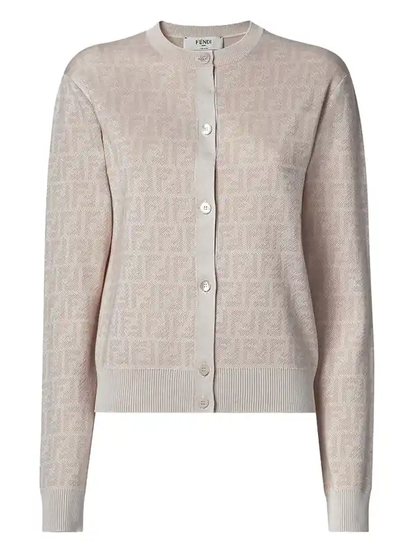 Slim Fit Ff Wool Cardigan - Fendi