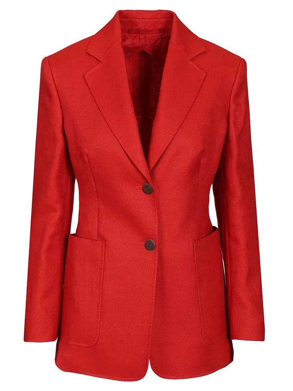 Linen Blazer Jackets Red - Max Mara