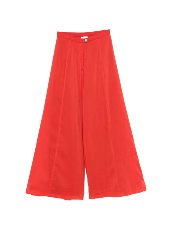 Voile Cotton And Silk Trousers - Forte_Forte