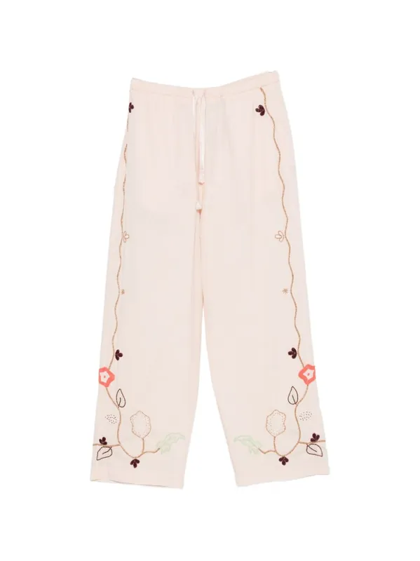 Embroidered Cotton Trousers - Forte_Forte