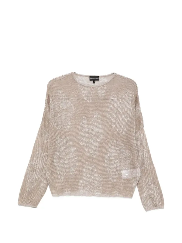 Embroidered Crewneck Sweater - Emporio Armani