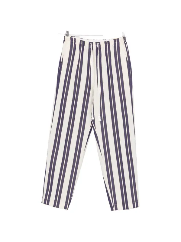 Striped Drawstring Trousers - Forte_Forte