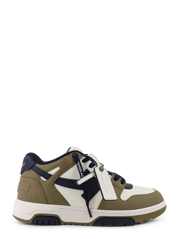 Out Of Office Leather Sneakers With Iconic Side Logo - Off-White